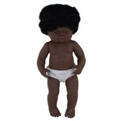 Anatomically Correct Baby Doll, 15in African Girl