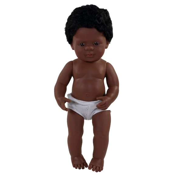 Anatomically Correct 15in. Baby Doll, African-American Boy 3 Anatomically Correct 15in. Baby Doll, African-American Boy