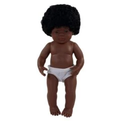 Anatomically Correct 15in. Baby Doll, African-American Girl