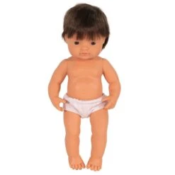 Anatomically Correct 15in. Baby Doll, Caucasian Boy, Brunette