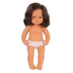 Anatomically Correct 15in. Baby Doll, Caucasian Girl, Brunette
