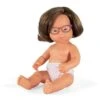 Baby Doll Caucasian Girl With Down Syndrome With Glasses 15in 2 Baby Doll Caucasian Girl With Down Syndrome With Glasses 15in -Miniland Educational Educators20Resource MLE31110xx0