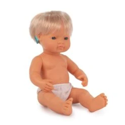 Baby Doll Caucasian Girl With Hearing Aid 15in