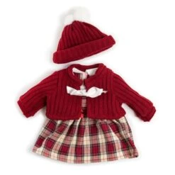 Doll Clothes, Cold Weather Dress Set For 15in Doll