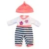 Doll Clothes, Fits 12-5/8in Dolls, Cold Weather Salmon Pajamas 2 Doll Clothes, Fits 12-5/8in Dolls, Cold Weather Salmon Pajamas -Miniland Educational Educators20Resource MLE31632xx0