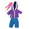 Doll Clothes, Fits 12-5/8in Dolls, Cold Weather Purple Fleece Set -Miniland Educational Educators20Resource MLE31637xx0