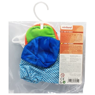 Miniland Educational Doll Clothes, Fits 12-5/8" Dolls, Warm Weather Jumper/Cap Set 4 Miniland Educational Doll Clothes, Fits 12-5/8" Dolls, Warm Weather Jumper/Cap Set - Image 2