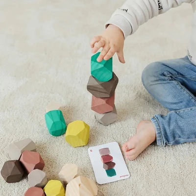 Miniland Towering Wooden Stones 4 Miniland Towering Wooden Stones - Image 2