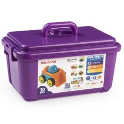 Minimobil Go & Job Vehicles, 4-1/4", Set Of 10