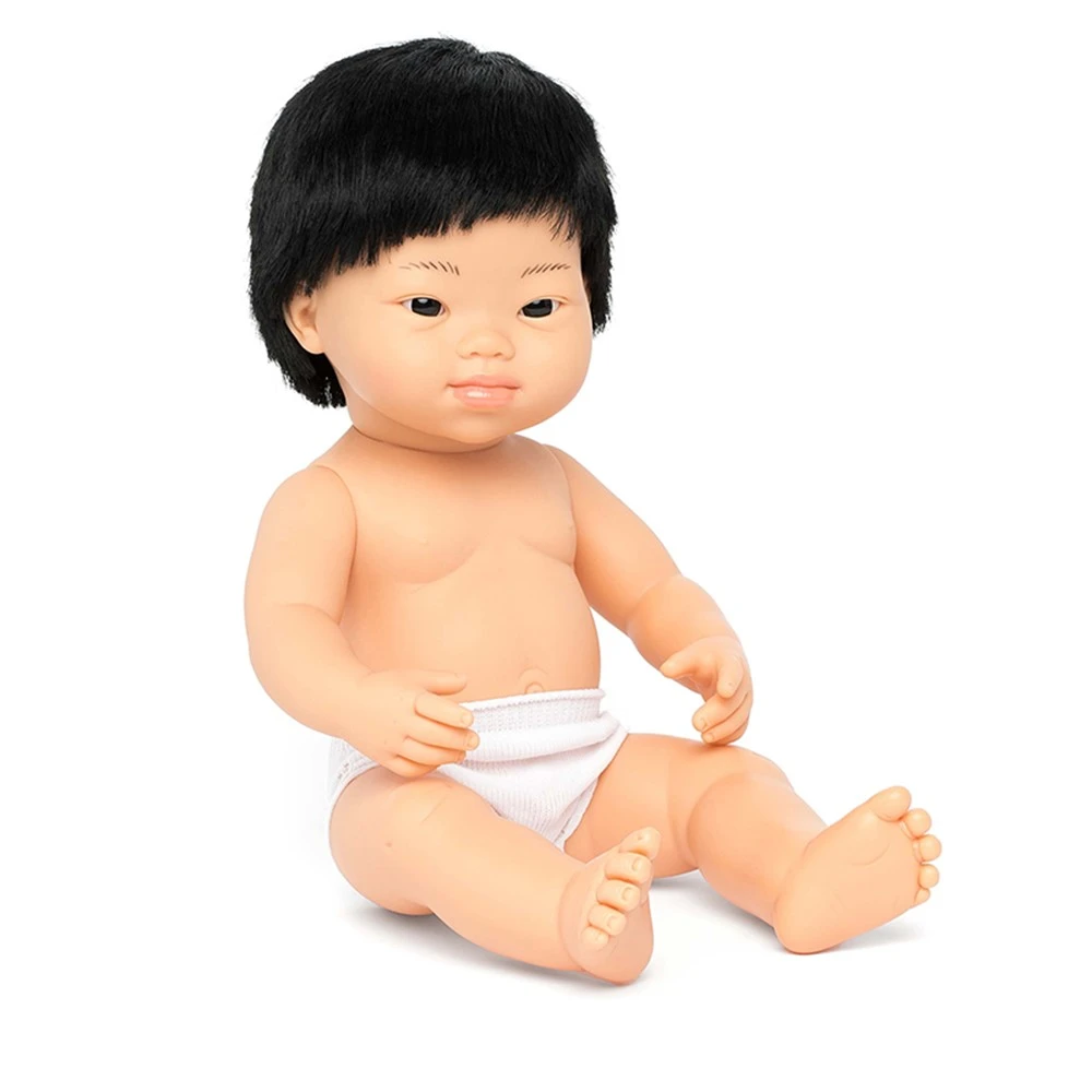 Anatomically Correct 15" Baby Doll, Down Syndrome Asian Boy 3 Anatomically Correct 15" Baby Doll, Down Syndrome Asian Boy