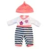 Doll Clothes, Fits 12-5/8" Dolls, Cold Weather Salmon Pajamas -Miniland Educational MLE31632 L 1