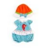 Doll Clothes, Fits 12-5/8" Dolls, Warm Weather Romper/Hat Set -Miniland Educational MLE31642 L 1