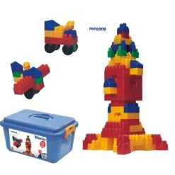 Plastic Interlocking Blocks, 120 Pieces