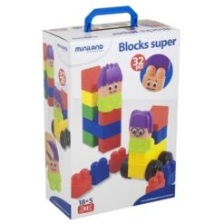 Miniland Blocks Super, Pack Of 32