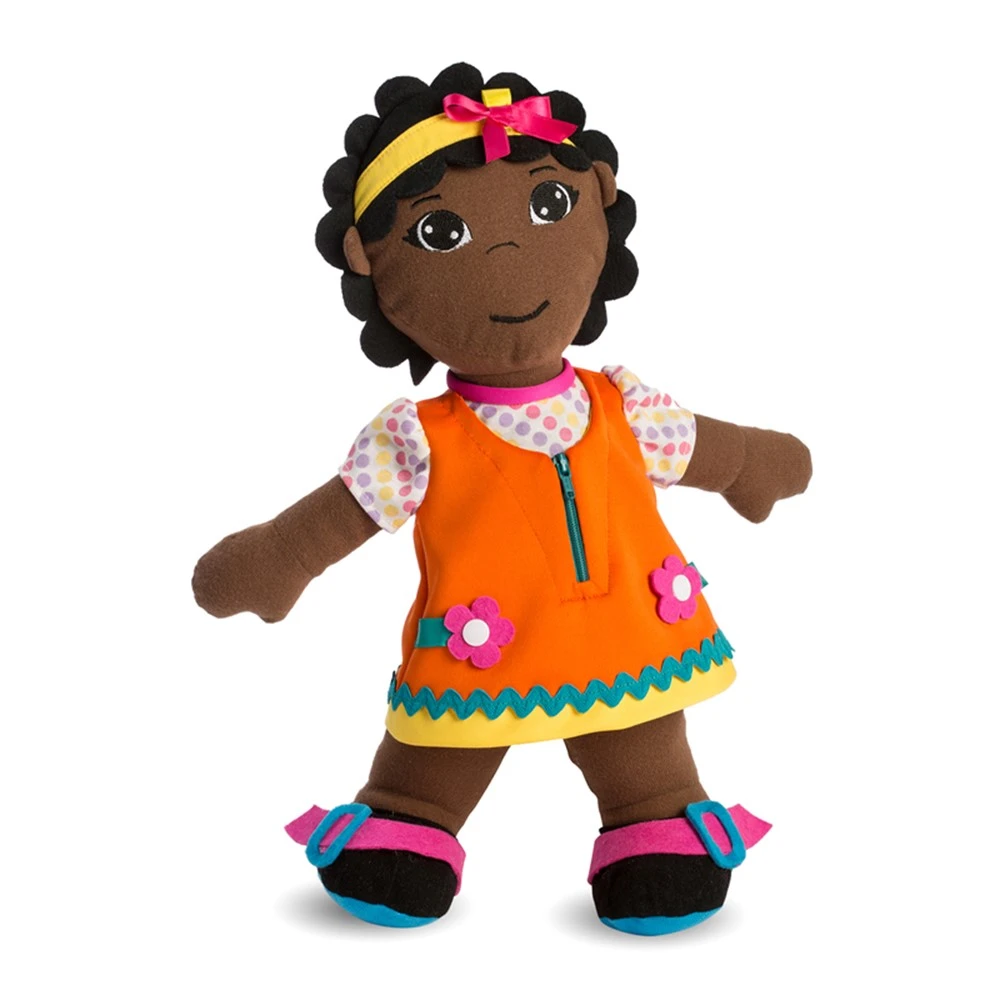 Multicultural Fastening Dolls, African Girl 3 Multicultural Fastening Dolls, African Girl